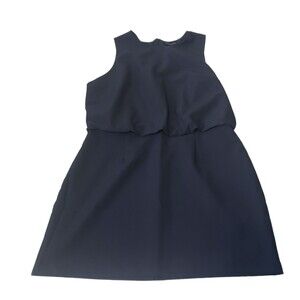 Banana Republic Dress Sculpted Blousant-Waist Mini Size 16 Petite Navy Blue New